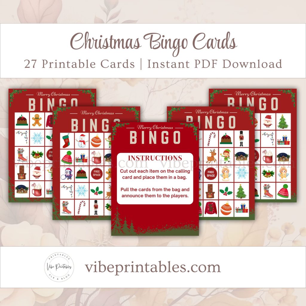 Printable Christmas Bingo Cards
