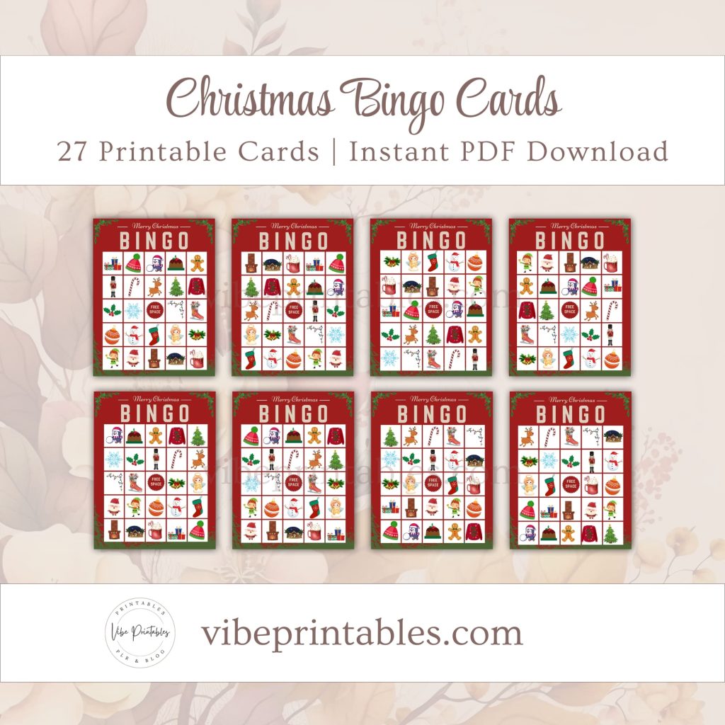 Printable Christmas Bingo Cards