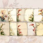 Printable Vintage Calla Lilies Junk Journal Pages