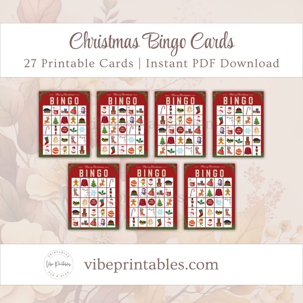 Printable Christmas Bingo Cards