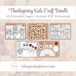 Printable Thanksgiving Kids Craft Bundle