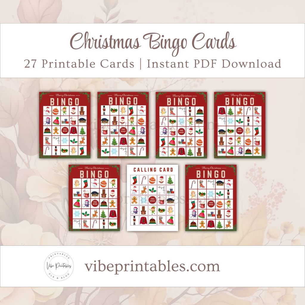 Printable Christmas Bingo Cards
