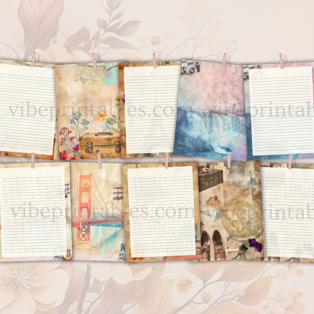 Vintage-Themed Travel Junk Journal