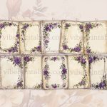 FREE Printable Vintage Purple Florals Junk Journal Pages