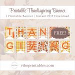 Printable Thanksgiving Banner