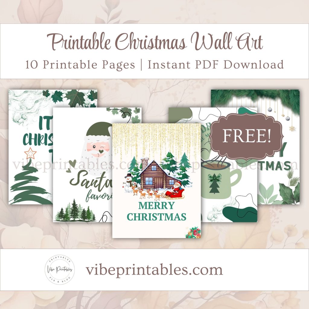 Free Printable Christmas Wall Art