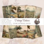 Printable Vintage Nature Junk Journal Pages