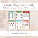 Printable Christmas Busy Binder For Kids