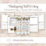 Printable Thanksgiving Roll A Story