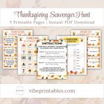 Printable Thanksgiving Scavenger Hunt