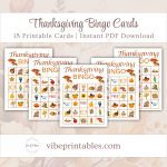 Printable Thanksgiving Bingo Cards