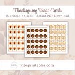 Printable Thanksgiving Bingo Cards