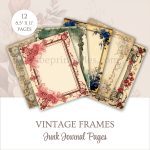 Printable Vintage Frames Junk Journal Pages