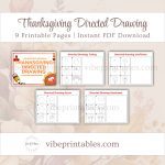 Printable Thanksgiving Directed Drawing