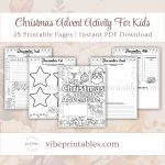 Printable Christmas Advent Activity For Kids