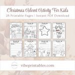 Printable Christmas Advent Activity For Kids