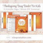 Printable Thanksgiving Busy Binder For Kids