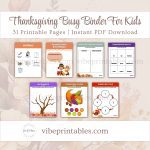 Printable Thanksgiving Busy Binder For Kids