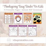 Printable Thanksgiving Binder For Kids