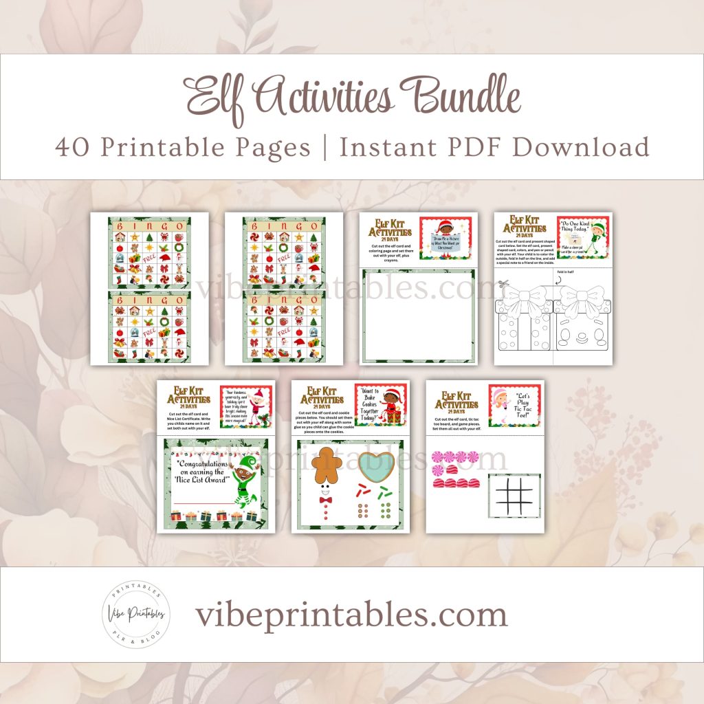 Printable Elf Activities Bundle