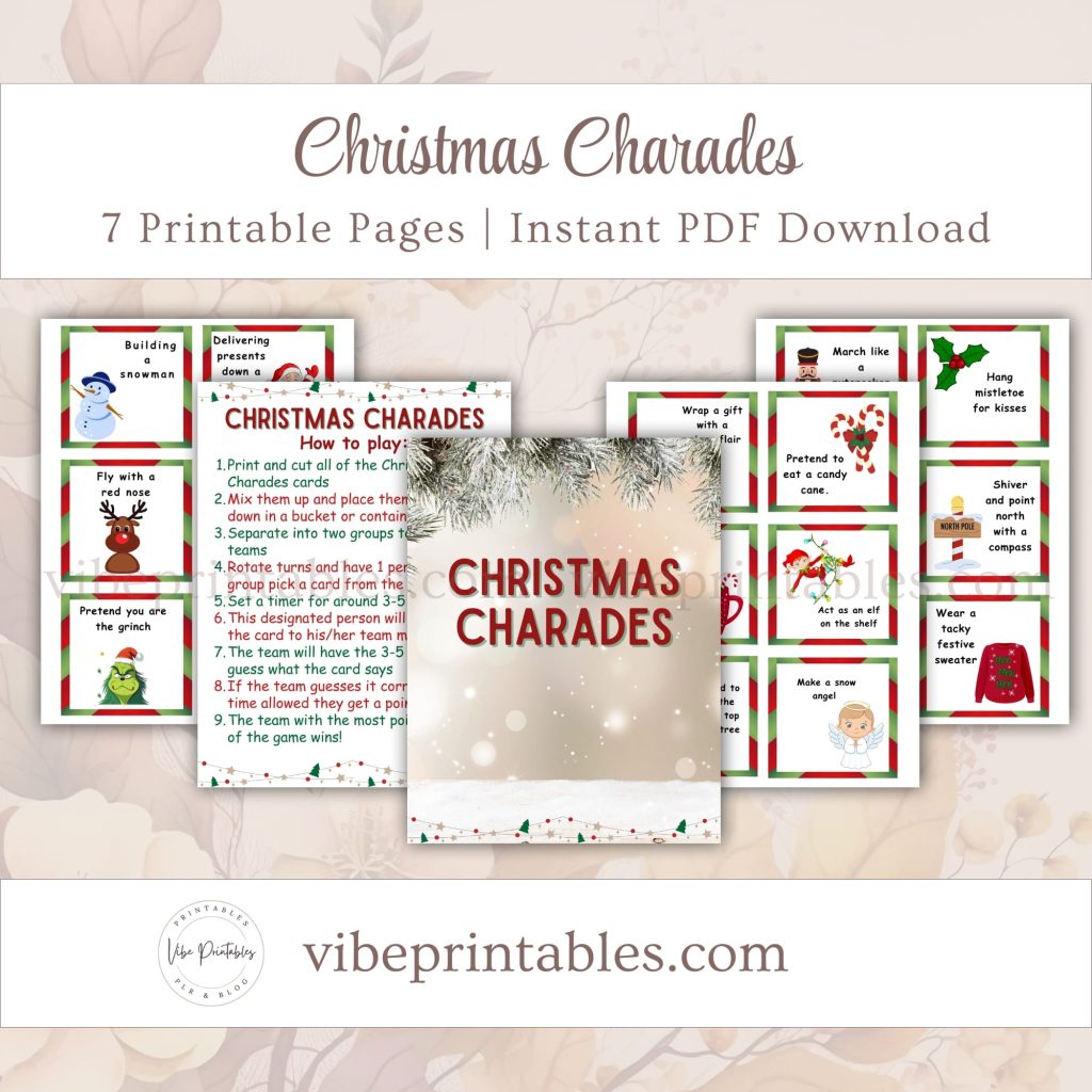 Printable Christmas Charades