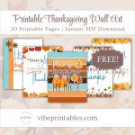 FREE Printable Thanksgiving Wall Art