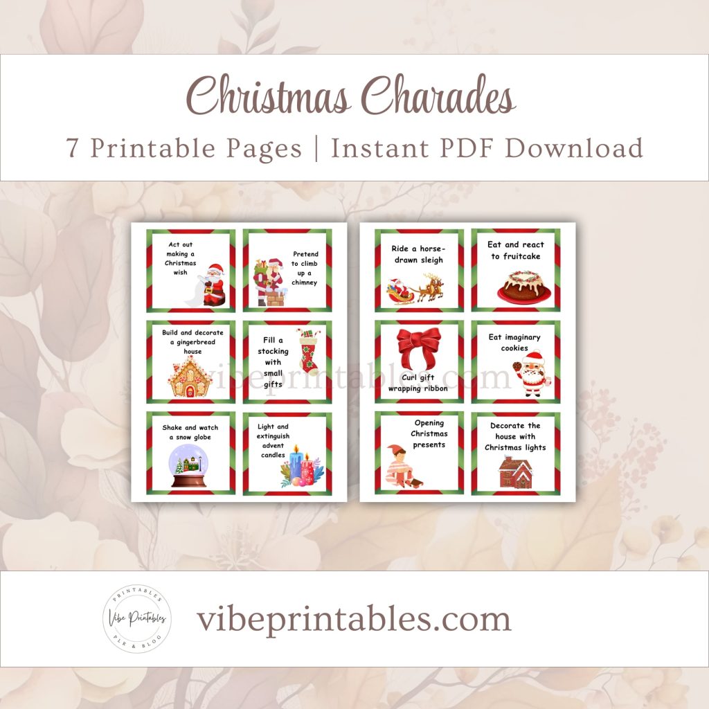 Printable Christmas Charades