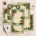 Printable Vintage Christmas Florals Junk Journal Pages
