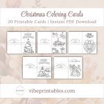 Printable Christmas Coloring Cards