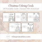 Printable Christmas Coloring Cards