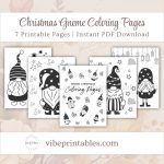 Printable Christmas Gnome Coloring Pages