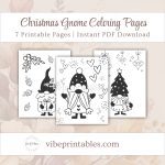 Printable Christmas Gnome Coloring Pages