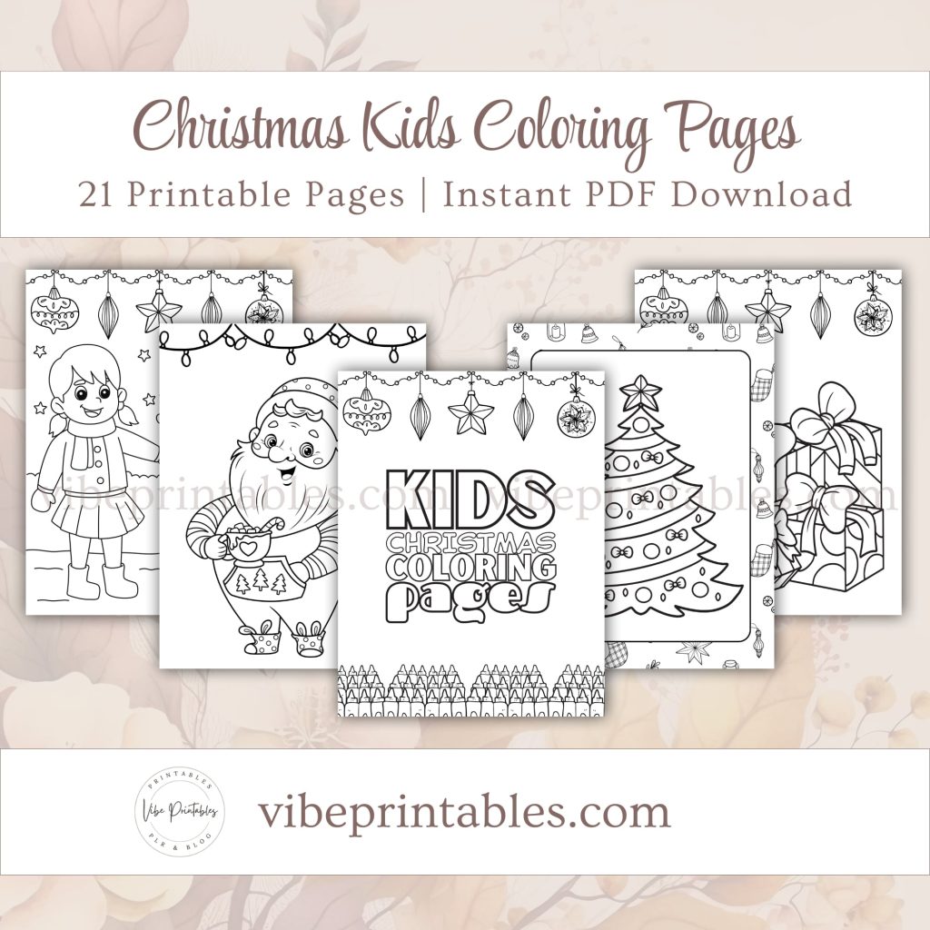 Printable Christmas Kids Coloring Pages