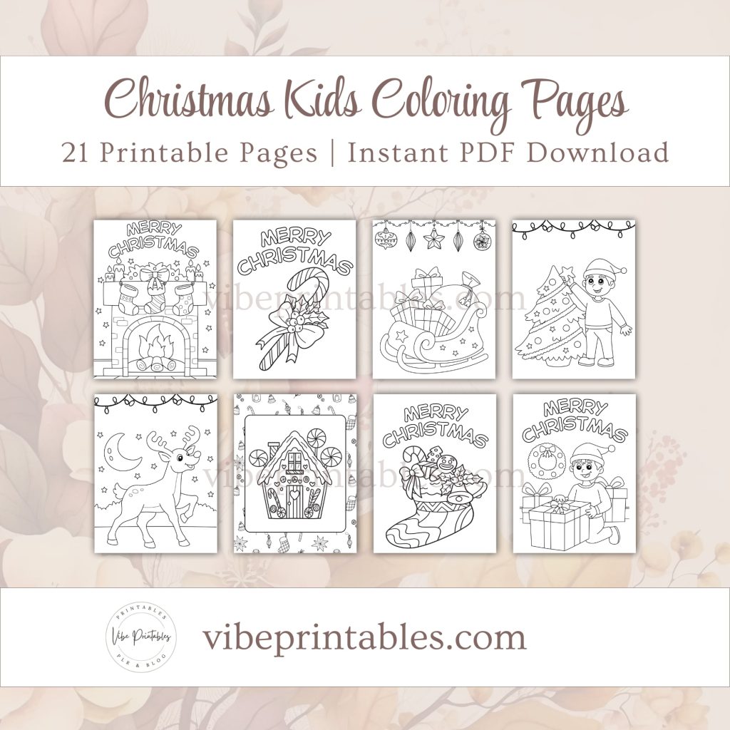 Printable Christmas Kids Coloring Pages