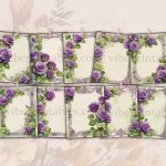 FREE Printable Vintage Purple Roses Junk Journal Pages