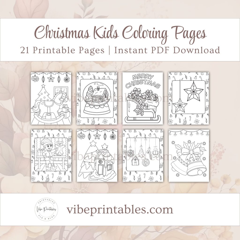 Printable Christmas Kids Coloring Pages