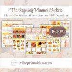 FREE Printable Thanksgiving Planner Stickers