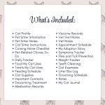Printable Cat Care Planner Or Binder What's Included Image