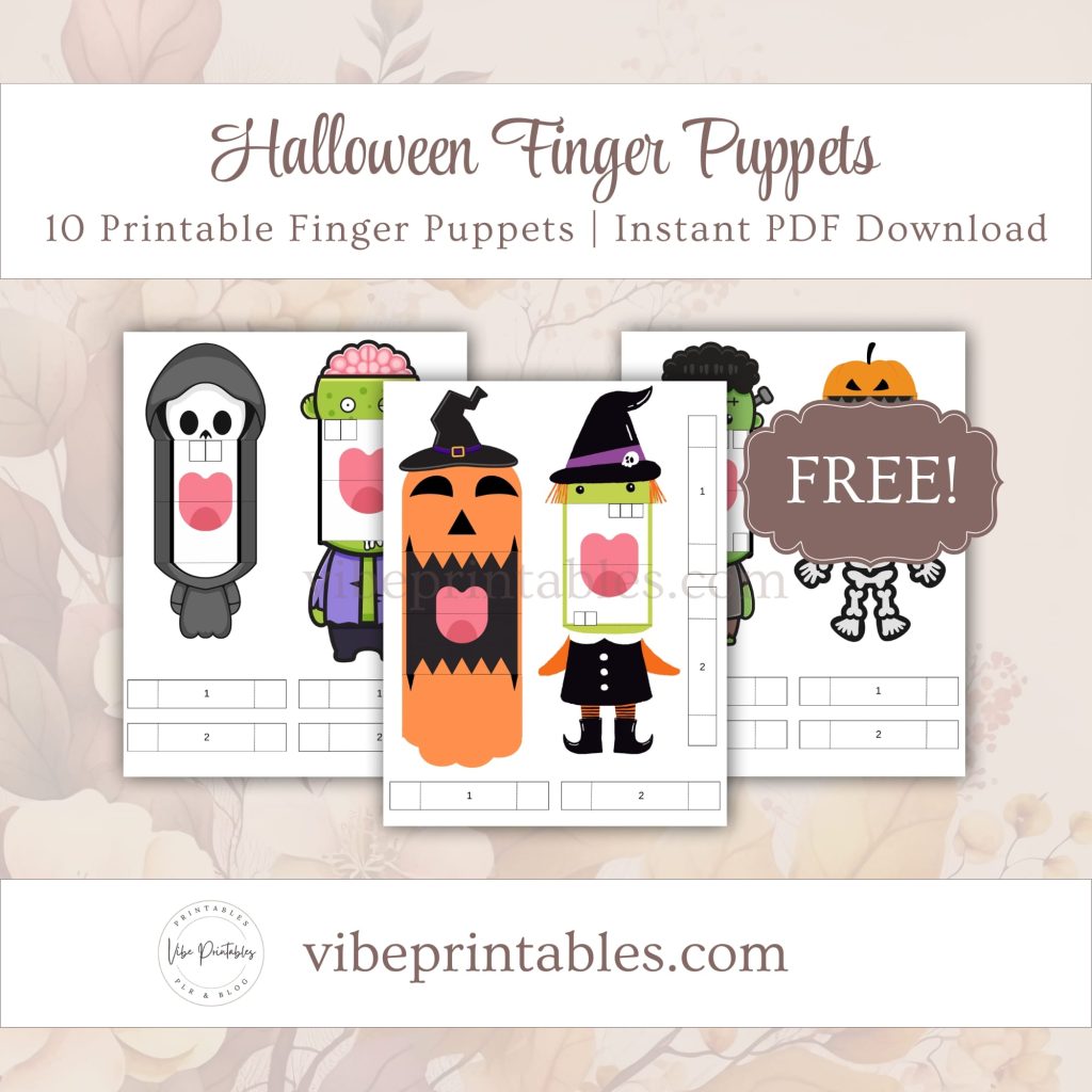 Halloween Finger Puppets For Kids