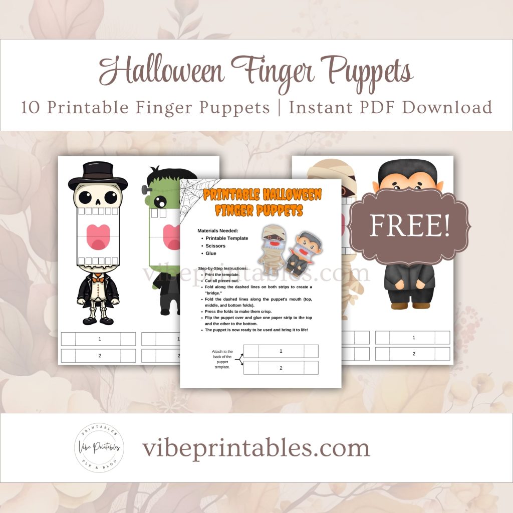 Halloween Finger Puppets For Kids