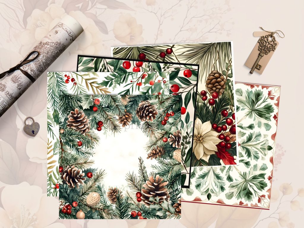 Printable Christmas-Themed Images & Backgrounds