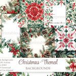 Printable Christmas-Themed Backgrounds