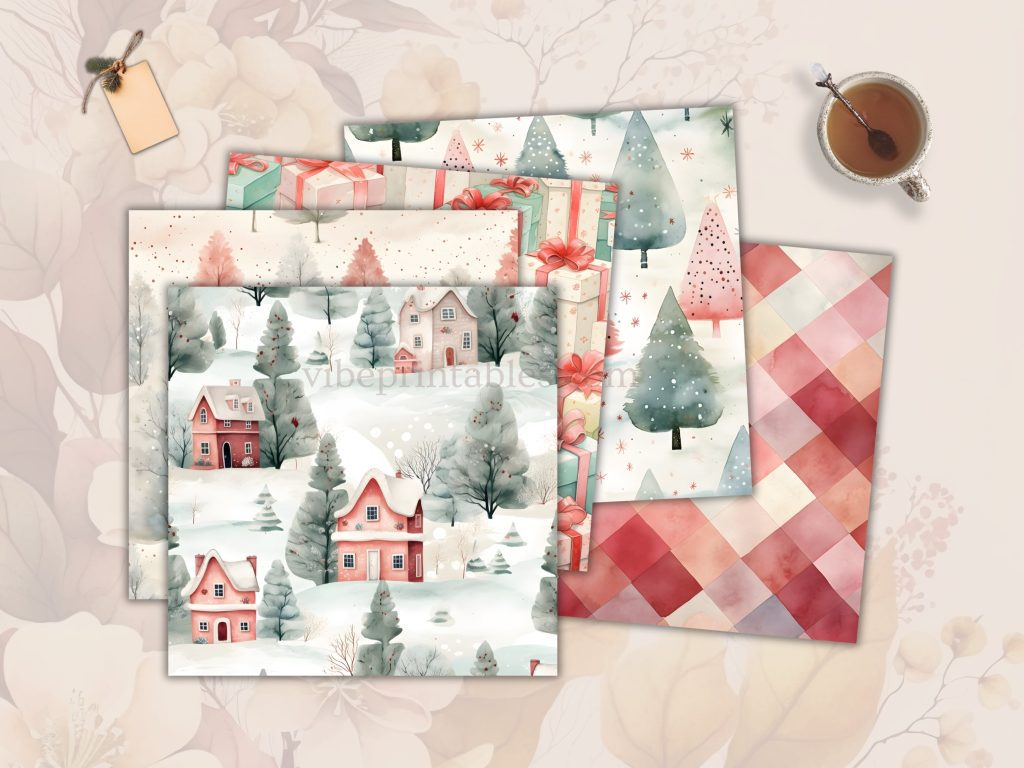 FREE Printable Christmas-Themed Backgrounds