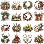 Printable Yule Tide Clipart Set