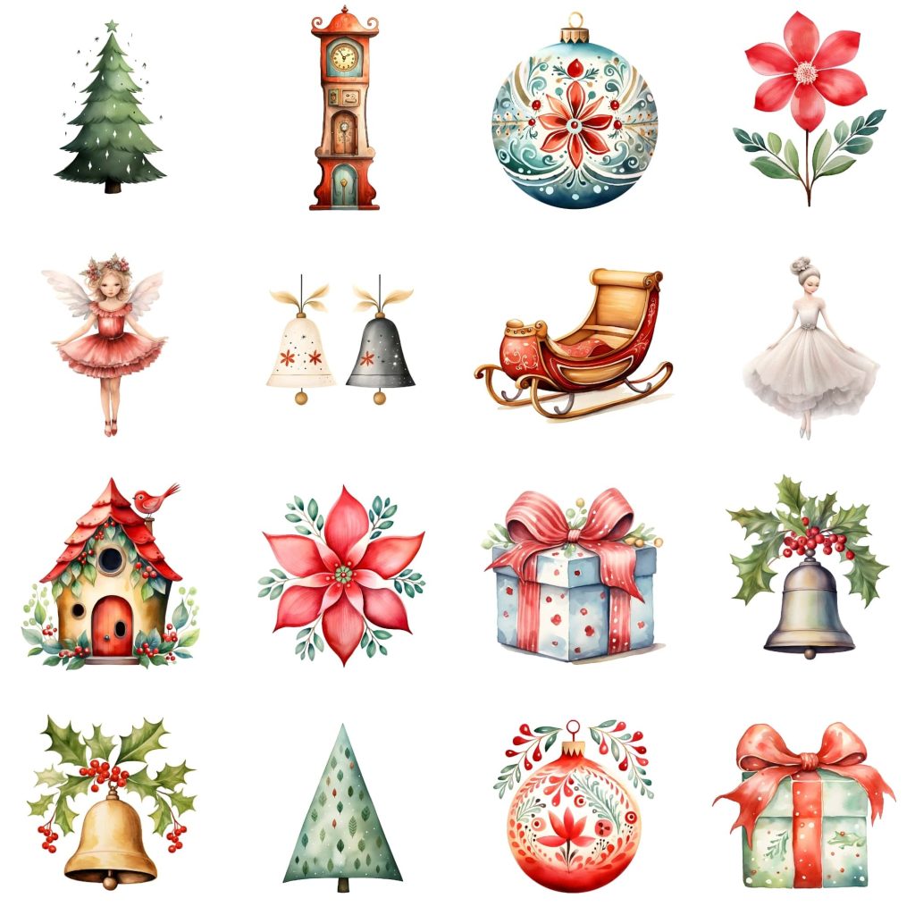 Printable Christmas Nutcracker Clipart Set