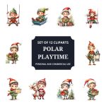 Printable Polar Playtime Clipart Set