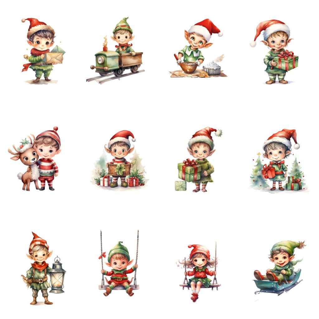 Printable Polar Playtime Clipart Set