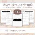 FREE Printable Christmas Planner Or Binder Bundle In Minimalist Design