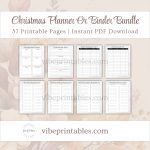 FREE Printable Christmas Planner Or Binder Bundle In Minimalist Design