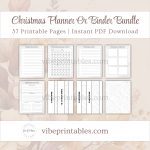 FREE Printable Christmas Planner Or Binder Bundle In Minimalist Design